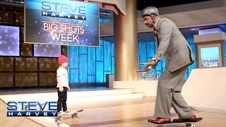 Little Big Shots Who wants to see Steve skateboard  STEVE HARVEY [upl. by Dierolf]