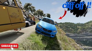 BeamNG Drive Cliff Off cars Through Mountain road  4k60Fps [upl. by Raina535]