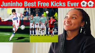 Juninho  best free kicks ever reaction [upl. by Nelg803]