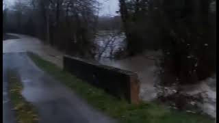 Inondations entre Montmoreau et Villebois [upl. by Rayham]