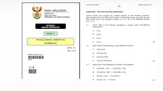 Grade 12 ChemistryP2 November 2023 Multiple Choice Questions MCQ [upl. by Reham226]