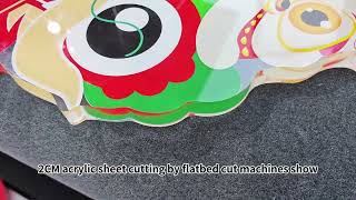 2cm acrylic sheet cutting by TB09s2516RM flatbed cut machines show [upl. by Leatri]