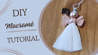 TUTO décoration ange de Noël macramé DIY  Christmas angel tutorial [upl. by Mirth]