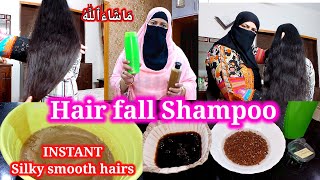 Hair fall shampoo 👈 INSTANT 💯 Silky smooth hairs  BinteSaeed Kitchen and life [upl. by Suivat]