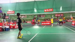 Badminton thailand แบดมินตันเด็ก 8 ปี Oliver2015 [upl. by Bodwell]