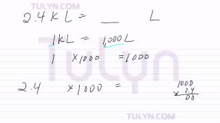 conversion of metric units kiloliters to liters [upl. by Johnathon]