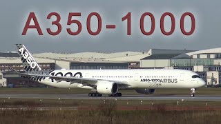 Airbus A3501000 Carbon Livery departing Hamburg Finkenwerder Airport [upl. by Nnylram]