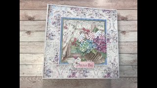 TUTORIAL PART 1 STAMPERIA HORTENSIA LARGE ALBUM SHELLIE GEIGLE JS HOBBIES AND CRAFTS [upl. by Lucilia21]