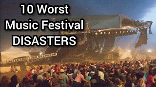 10 Worst Music Festival DISASTERS [upl. by Aiceled608]