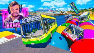 LA CARRERA DE AUTOBUSES MAS GRACIOSA DE GTA 5 ONLINE [upl. by Kaitlin]