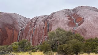 Waterfalls at Uluru Ayers Rock June2024 uluru waterfalls northernterritory mrpinoyaussie2 [upl. by Deroo]