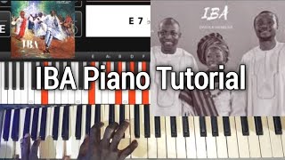 How to play IBA by Nathaniel Bassey ft Dunsin Oyekan on key C amp F  Piano Tutorial [upl. by Notslah]