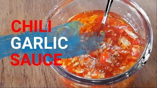 HOW TO MAKE EASY HOMEMADE CHILI GARLIC SAUCE [upl. by Ilario]