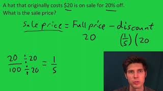 Percent Word Problems Sale Price [upl. by Aicats]