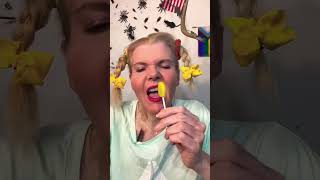 SHORT ASMR CANDY eatingsounds CRINGE OHIO MUKBANG EATING LOLIPOP mouth [upl. by Elwira503]