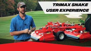 The Incredible Trimax Snake High Quality Articulating Turf Mower [upl. by Ferdy]