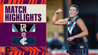 Port Adelaide v Carlton  Week Five 2024  AFLW [upl. by Oesile]