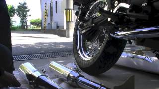 MOTO GUZZI V7 CLASSIC マフラー交換 MUFFLER EXCHANGE Mistral Ausp VA racing [upl. by Zsamot]