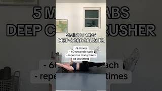 5 MINUTE FLAT BELLY WORKOUT  deep core  lower abs circuit abworkout momworkout athomeworkout [upl. by Erodavlas]