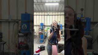 Horseshoe plant stand part2 blacksmith farrier weld horseshoe forging metalwork welding [upl. by Crin974]