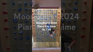 Moonboard Benchmark Piano Key Lime 7b  V8 [upl. by Leval]