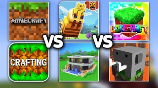 Minecraft VS Crafting And Building VS Lokicraft X VS LOKICRAFT VS Craftsman VS Craft World [upl. by Victory]