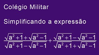 📗 MATEMÁTICA COLÉGIO MILITAR SIMPLIFICAÇÃO de EXPRESSÃO ALGÉBRICA [upl. by Alesig]