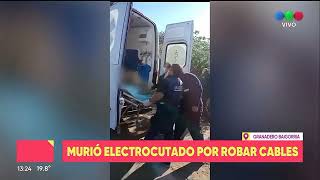 Murió electrocutado por robar cables  Telefe Rosario [upl. by Beutner682]