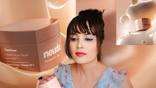 NEUDE Skincare Skin Dew Moisturizing Gel amp Face Time Instant glow face mask review 🤩 [upl. by Anairo947]