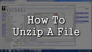 How To Unzip A File 7Zip [upl. by Nuhsar]