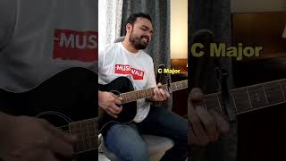 Learn Bade achchhe lagte hain easy guitar chords by Musicwale shortsvideo guitarlesson [upl. by Ahsieyt]