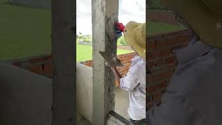 How To Plastering Column Skills amazing youtubeshorts capcut shorts [upl. by Einnig]