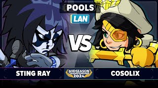 Cosolix vs STING RAY  Pools  Brawlhalla Midseason Championship 2024  LAN 1v1 [upl. by Sylas]