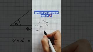 Sinus in 30 Sekunden lernen 🤓😊 Winkel berechnen sinus trigonometrie mathematikfee shorts mathe [upl. by Doomham]