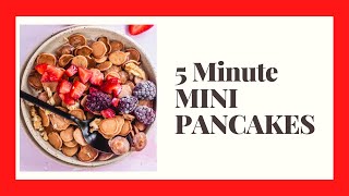 5 Minute MINI PANCAKES eggo mini pancakes Mini Pancakes Recipe  Vegan mini Pancakes [upl. by Karim]