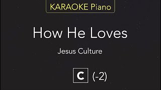 How He Loves  Jesus Culture  Karaoke Piano C [upl. by Yazbak357]