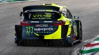 Ford Fiesta WRC Plus quotEvoquot Sound  Teemu Suninen amp Valentino Rossi at Monza Rally Show 2018 [upl. by Rimaj]