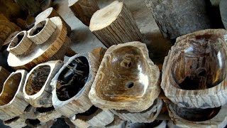 Petrified Wood Bathroom Sink [upl. by Dreeda10]