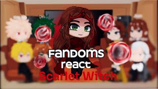 Fandoms React to Scarlet Witch 2 \ Marvel\ GachaMezz [upl. by Haisi]