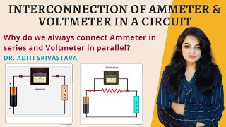 Interconnection  Connection of Ammeter and Voltmeter in a Circuit by Dr Aditi [upl. by Minier158]