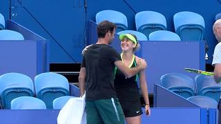 Roger Federer practice session  Mastercard Hopman Cup 2018 [upl. by Atived]