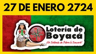 Resultados LOTERIA DE BOYACA Ultimo Sorteo Hoy 27 de ENERO de 2024 de HOY 💫✅🔴 [upl. by Tanaka931]