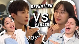 Waleska amp Efra React to Seventeen vs Carats😂 [upl. by Peedus]