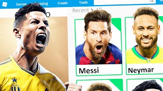 MAKING POPULAR FOOTBALLERS a ROBLOX ACCOUNT Ronaldo Messi Neymar Mbappe [upl. by Aimak]