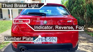 Alfa Giulietta Complete Rear Bulb Replacement Guide Indicator Fog Reverse Number Plate Light [upl. by Edwards]