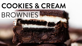 Cookies amp Cream Brownies  Sallys Baking Recipes [upl. by Valerye]