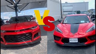 Camaro ZL1 vs Corvette C8 stingray Taste test [upl. by Nayek]