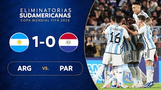 ARGENTINA vs PARAGUAY 10  RESUMEN  ELIMINATORIAS SUDAMERICANAS  FECHA 3 [upl. by Niad]