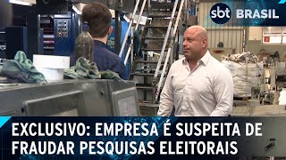 Exclusivo empresa suspeita de fraudar pesquisas eleitorais é investigada  SBT Brasil 031024 [upl. by Jotham]