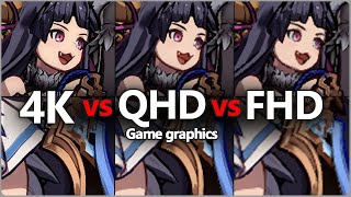 4K vs QHD vs FHD Game Graphics  1080p 1440p 2160p [upl. by Okram]